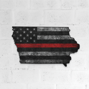 Iowa Thin Red Line – Vinyl Decal